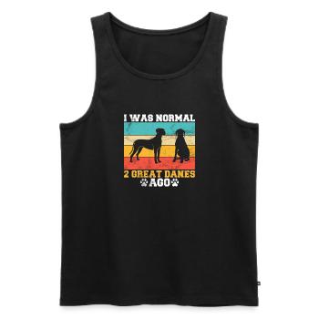 Great Dane Gifts - Männer Premium Bio Tank Top - Schwarz - Vorne - Michal (187cm)