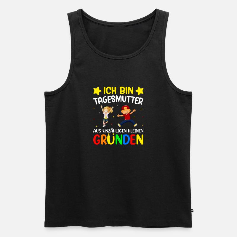 Tagesmutter Abschied - Männer Premium Bio Tank Top - Schwarz