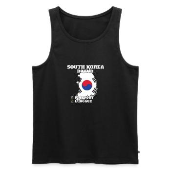 South Korea Bound Country Travel South Korean - Männer Premium Bio Tank Top - Schwarz - Vorne - Michal (187cm)