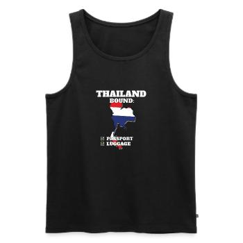 Thaïlande Bound Country Travel Thai Flag Vacances - Débardeur bio Premium Homme - noir - Devant - Michal (187cm)