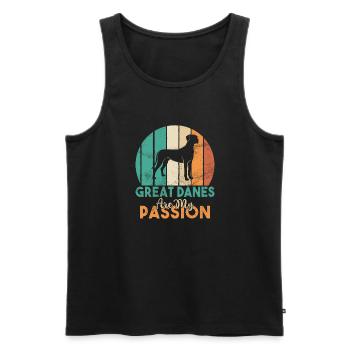 Great Dane Gifts - Männer Premium Bio Tank Top - Schwarz - Vorne - Michal (187cm)