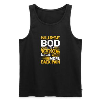 Nurse Bod Like A Dad Bod RN ER Registered Nurse - Männer Premium Bio Tank Top - Schwarz - Vorne - Michal (187cm)