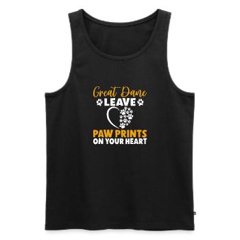 Great Dane Gifts - Männer Premium Bio Tank Top - Schwarz - Vorne - Michal (187cm)