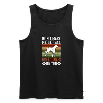 Great Dane Gifts - Männer Premium Bio Tank Top - Schwarz - Vorne - Michal (187cm)