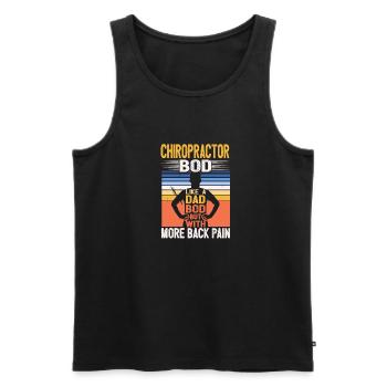 Chiropractor Bod Like A Dad Bod Funny Chiro - Men's Premium Organic Tank Top - black - Front - AI Model Male 178 light (178cm)