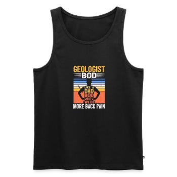 Géologue Bod Like A Dad Bod Funny Rock Collector - Débardeur bio Premium Homme - noir - Devant - Michal (187cm)