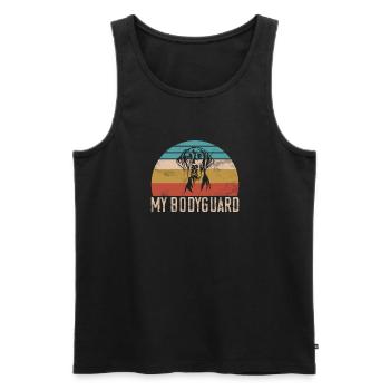 Great Dane Gifts - Men's Premium Organic Tank Top - black - Front - AI Model Male 178 light (178cm)