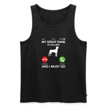 Great Dane Gifts - Männer Premium Bio Tank Top - Schwarz - Vorne - Michal (187cm)