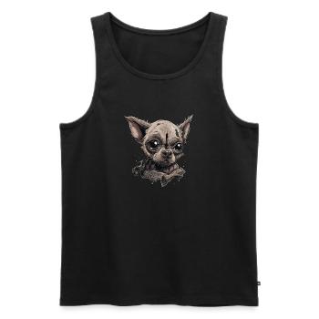 Chihuahua | Zombie Dog Undead Scary Halloween - Men's Premium Organic Tank Top - black - Front - Michal (187cm)