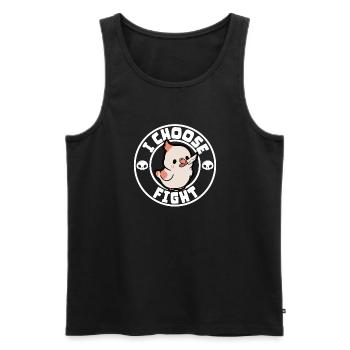 I choose fight - Männer Premium Bio Tank Top - Schwarz - Vorne - Michal (187cm)