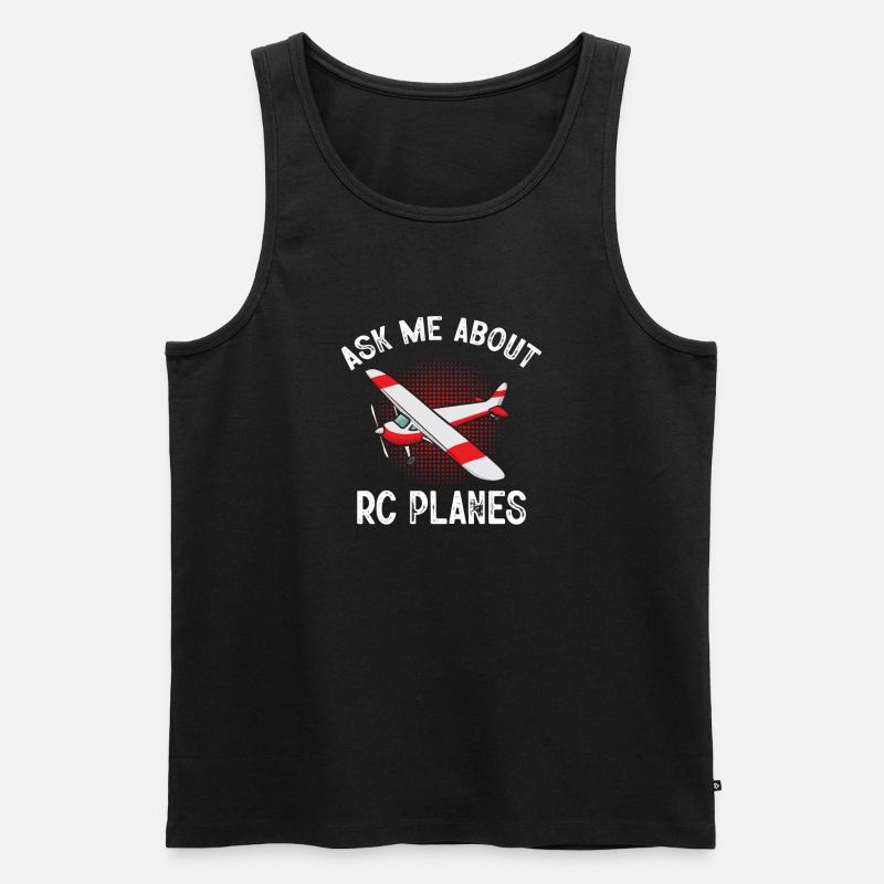 Ferngesteuertes Flugzeug Modellflugzeug - Männer Premium Bio Tank Top - Schwarz