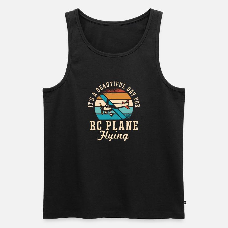 Ferngesteuertes Flugzeug Modellflugzeug - Männer Premium Bio Tank Top - Schwarz