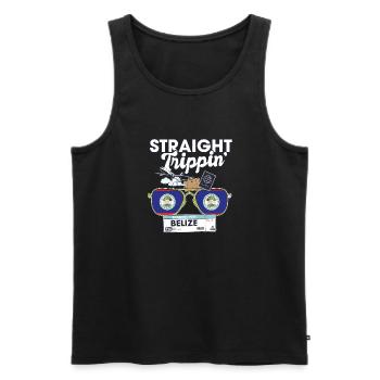 Straight Trippin' Belize Vacation Tour Travel - Men's Premium Organic Tank Top - black - Front - Michal (187cm)