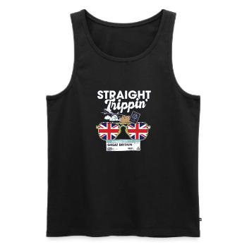 Straight Trippin' Britain Vacation Tour Travel - Débardeur bio Premium Homme - noir - Devant - Michal (187cm)