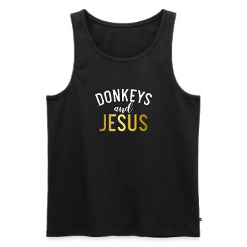 Donkey Lover Gifts - Männer Premium Bio Tank Top - Schwarz - Vorne - Michal (187cm)