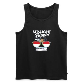 Straight Trippin' Indonesia Vacation Tour Travel - Débardeur bio Premium Homme - noir - Devant - Michal (187cm)