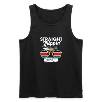 Straight Trippin' Kenya Vacation Tour Travel Trip - Débardeur bio Premium Homme - noir - Devant - Michal (187cm)