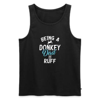 Donkey Lover Gifts - Männer Premium Bio Tank Top - Schwarz - Vorne - Michal (187cm)