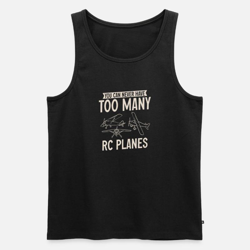 Ferngesteuertes Flugzeug Modellflugzeug - Männer Premium Bio Tank Top - Schwarz
