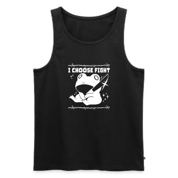 I choose fight - Männer Premium Bio Tank Top - Schwarz - Vorne - Michal (187cm)