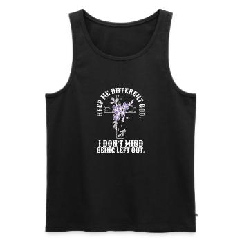 Keep Me Different God Religious Christian - Männer Premium Bio Tank Top - Schwarz - Vorne - Michal (187cm)