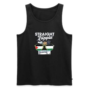 Straight Trippin' Palestine Vacation Tour Travel - Débardeur bio Premium Homme - noir - Devant - Michal (187cm)
