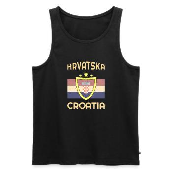 Croatia Balkans National Origin Utlaub - Men's Premium Organic Tank Top - black - Front - Michal (187cm)