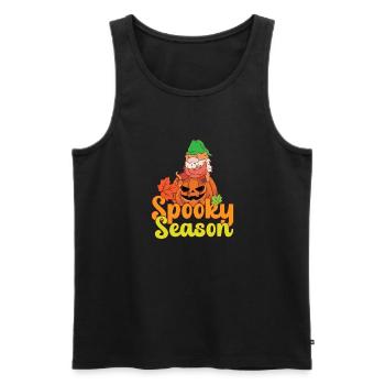 Paresseux Halloween Spooky Saison Gnome Jack O Lantern - Débardeur bio Premium Homme - noir - Devant - Michal (187cm)