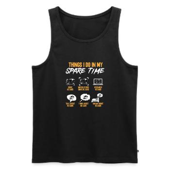 RC Car Ferngesteuertes Auto - Männer Premium Bio Tank Top - Schwarz - Vorne - AI Model Male 178 light (178cm)