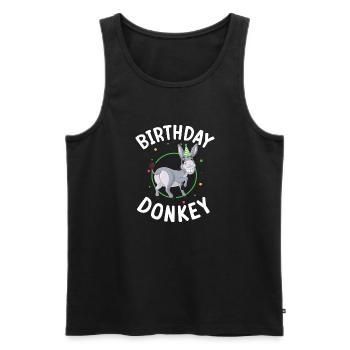 Donkey Lover Gifts - Männer Premium Bio Tank Top - Schwarz - Vorne - Michal (187cm)