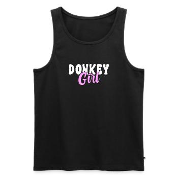 Donkey Lover Gifts - Männer Premium Bio Tank Top - Schwarz - Vorne - Michal (187cm)