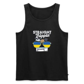 Straight Trippin' Ukraine Vacation Tour Travel - Männer Premium Bio Tank Top - Schwarz - Vorne - Michal (187cm)