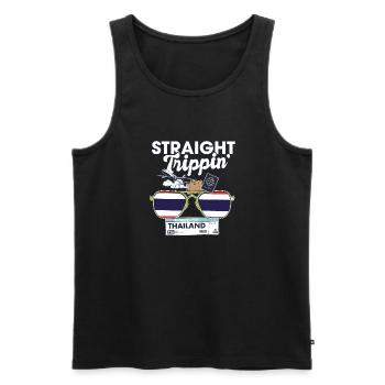 Straight Trippin' Thailand Vacation Tour Voyage - Débardeur bio Premium Homme - noir - Devant - Michal (187cm)