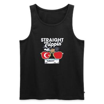 Straight Trippin' Turkey Vacation Tour Voyage - Débardeur bio Premium Homme - noir - Devant - Michal (187cm)