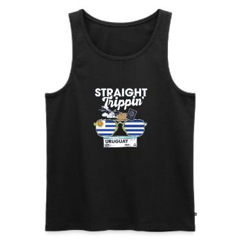 Straight Trippin' Uruguay Vacation Tour Travel - Débardeur bio Premium Homme - noir - Devant - Michal (187cm)