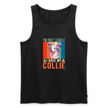 Cadeaux Collie - Débardeur bio Premium Homme - noir - Devant - Michal (187cm)