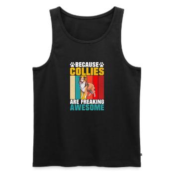 Cadeaux Collie - Débardeur bio Premium Homme - noir - Devant - Michal (187cm)