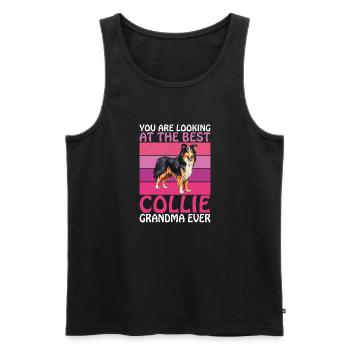 Cadeaux Collie - Débardeur bio Premium Homme - noir - Devant - Michal (187cm)