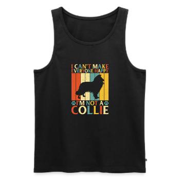 Cadeaux Collie - Débardeur bio Premium Homme - noir - Devant - Michal (187cm)