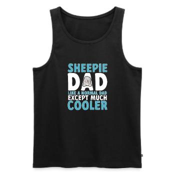 Vieux chien de berger anglais Sheepie Bobtail - Débardeur bio Premium Homme - noir - Devant - Michal (187cm)