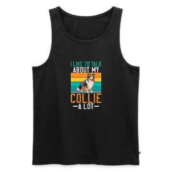 Cadeaux Collie - Débardeur bio Premium Homme - noir - Devant - Michal (187cm)