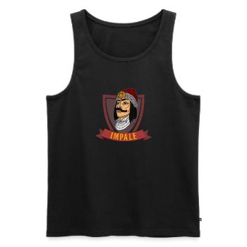 Romania Balkan Vlad Tepes Vampire Gift - Men's Premium Organic Tank Top - black - Front - AI Model Male 178 light (178cm)