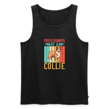Collie Gifts - Männer Premium Bio Tank Top - Schwarz - Vorne - Michal (187cm)