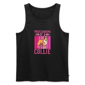 Cadeaux Collie - Débardeur bio Premium Homme - noir - Devant - Michal (187cm)