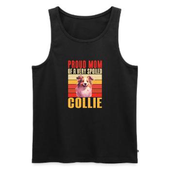 Collie Gifts - Männer Premium Bio Tank Top - Schwarz - Vorne - Michal (187cm)