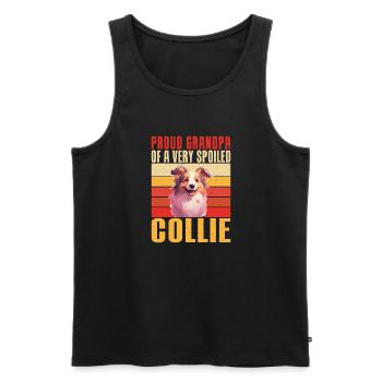 Collie Gifts - Männer Premium Bio Tank Top - Schwarz - Vorne - Michal (187cm)