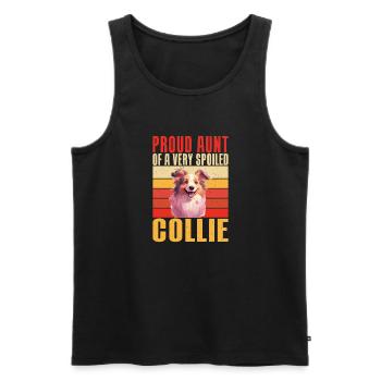 Collie Gifts - Männer Premium Bio Tank Top - Schwarz - Vorne - Michal (187cm)