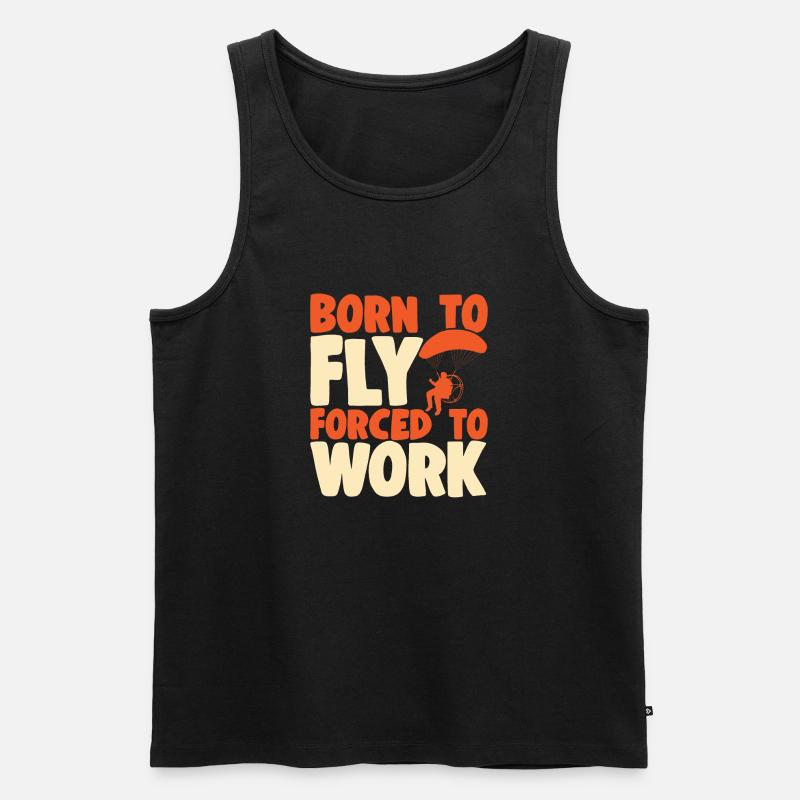Paramotor Motorized paraglider - Men's Premium Organic Tank Top - black