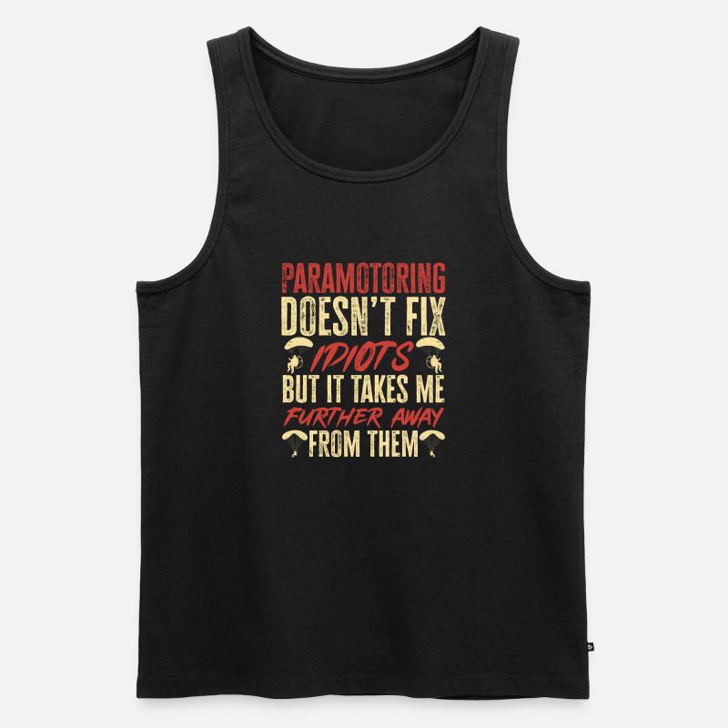 Paramotor Motorized paraglider - Men's Premium Organic Tank Top - black