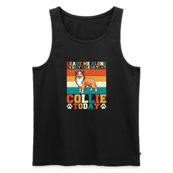 Collie Gifts - Männer Premium Bio Tank Top - Schwarz - Vorne - Michal (187cm)